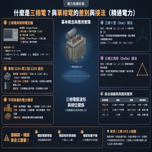 三相電是什麼？單相220V與三相220V差別、接法一次看懂